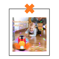 Speelgoed krab met huisje oranje interactief